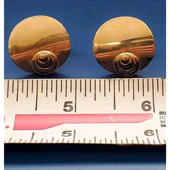 HTF Vtg Brent Gold Tone Cuff Links Lapel Tie Clip Snail Orb Details With Case - Picture 11 of 15